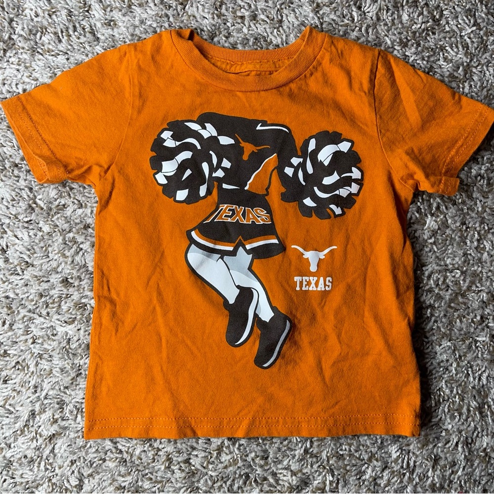 GEN2 Girls  2T Texas Longhorns Toddler Youth Orange Hookem Cheerleading Shirt